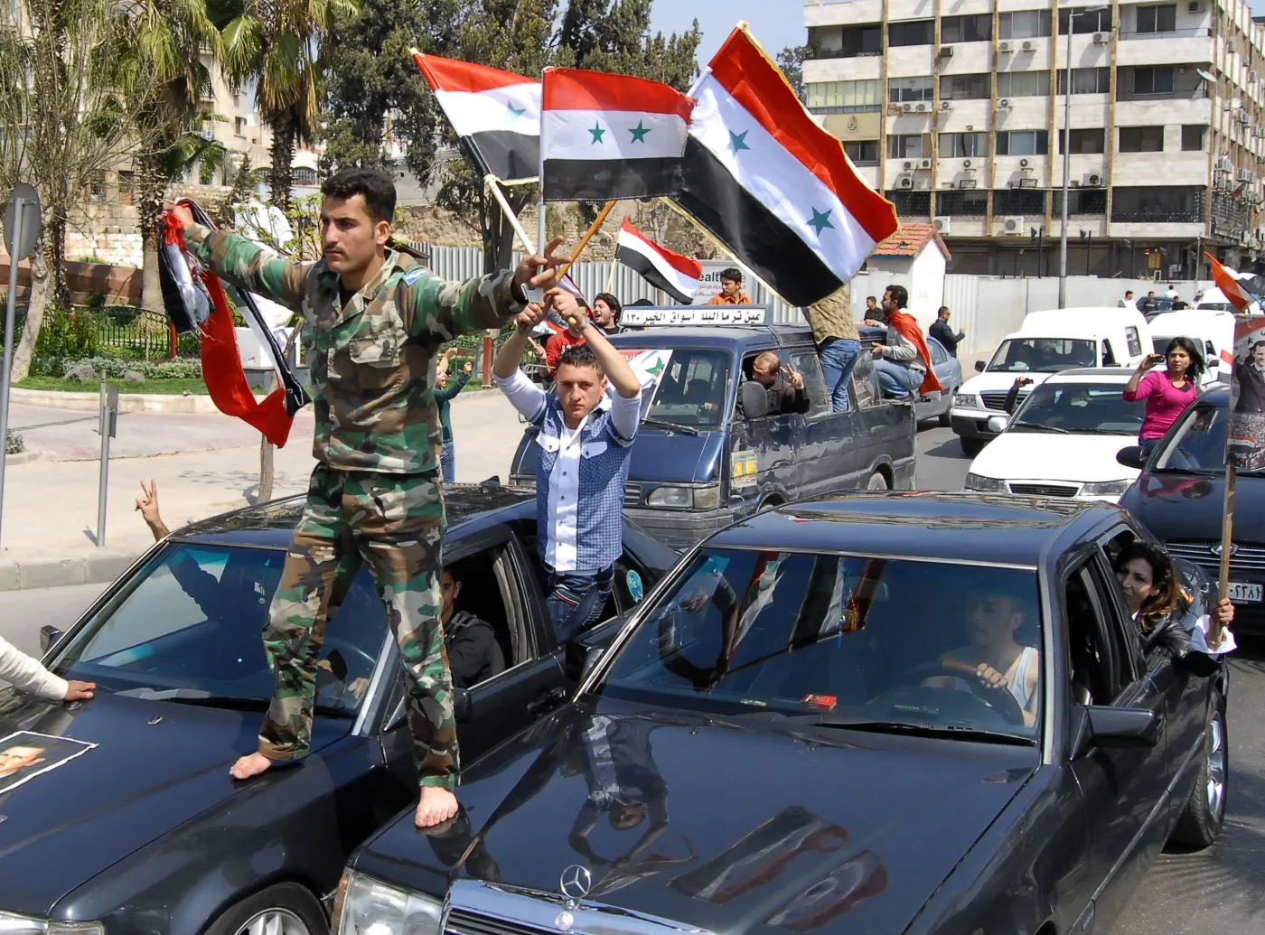 Prorządowa demonstracja w Syrii