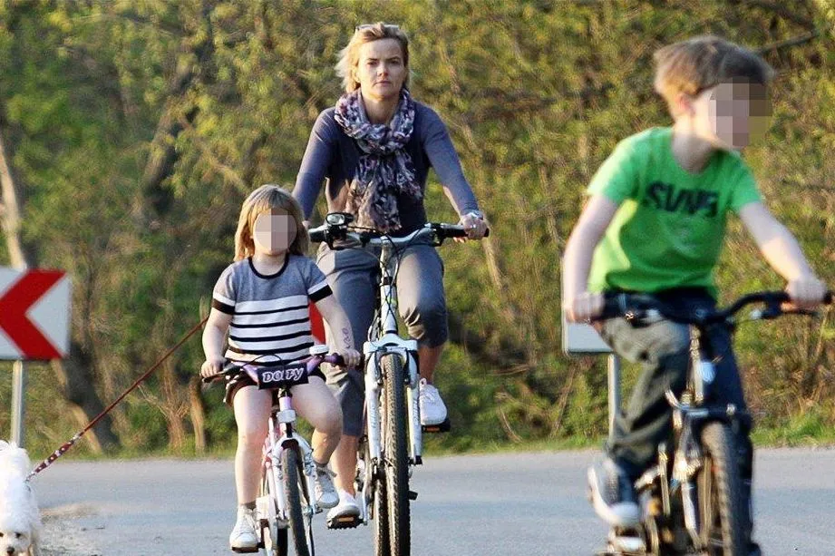 Monika z rodziną na wyprawie rowerowej