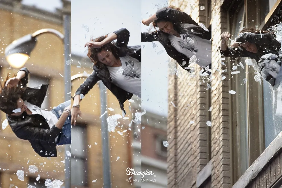 Mrożąca krew w żyłach kampania Wrangler STUNT wiosna/lato 2011