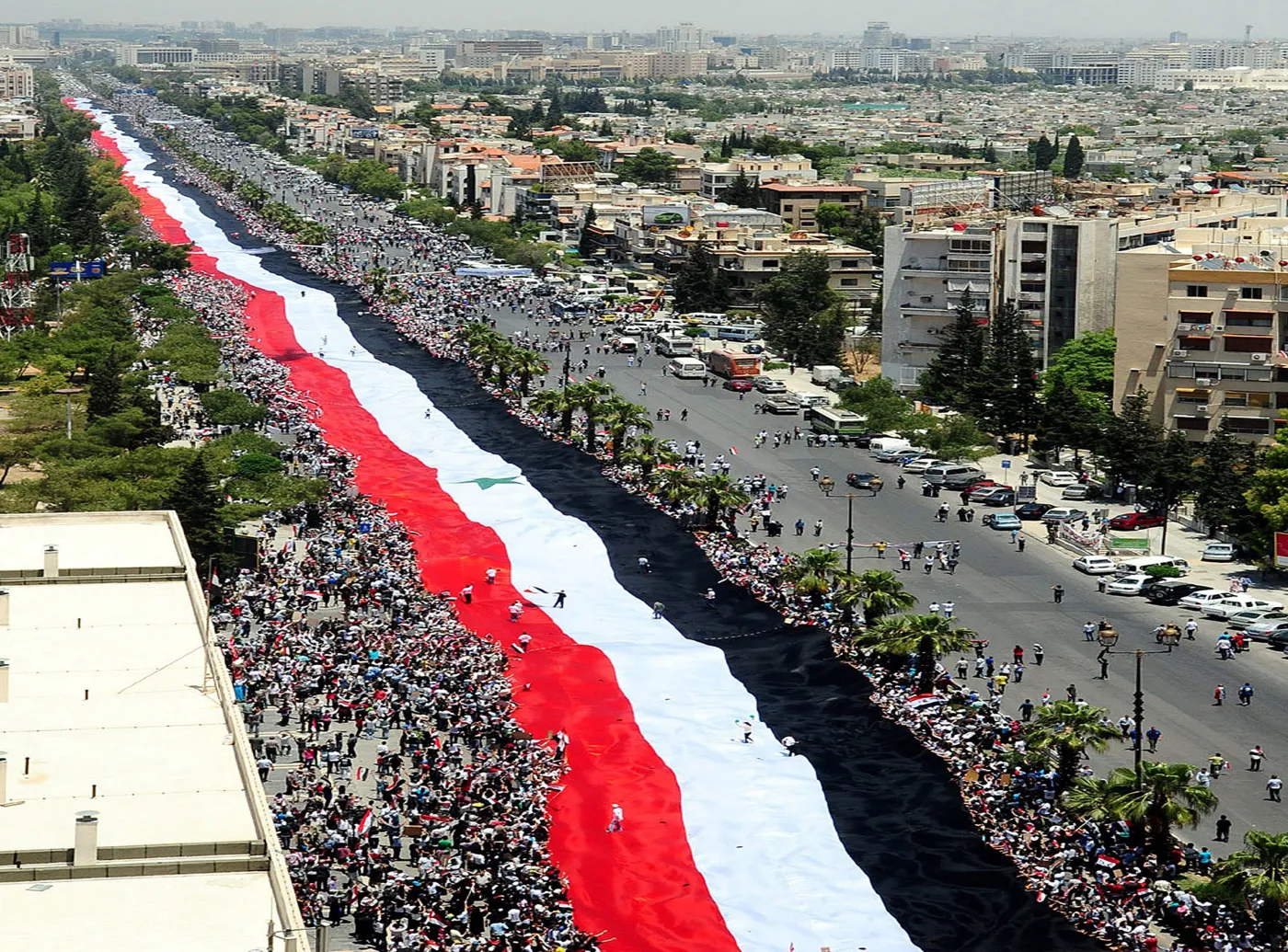 Protest syryjiej opozycji w Damaszku