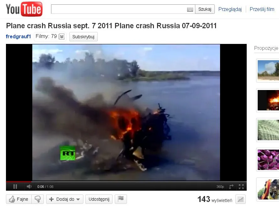 Miejsce katastrofy samolotu Jak-42