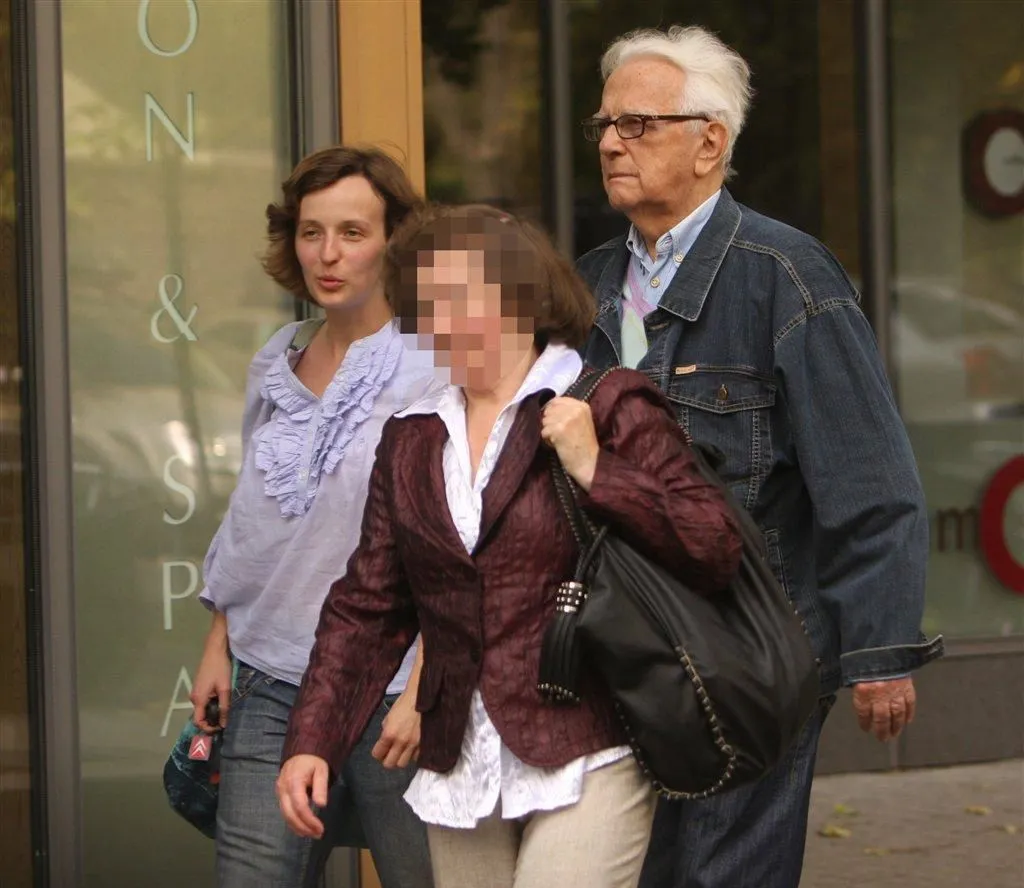 Andrzej Łapicki z żoną i teściową