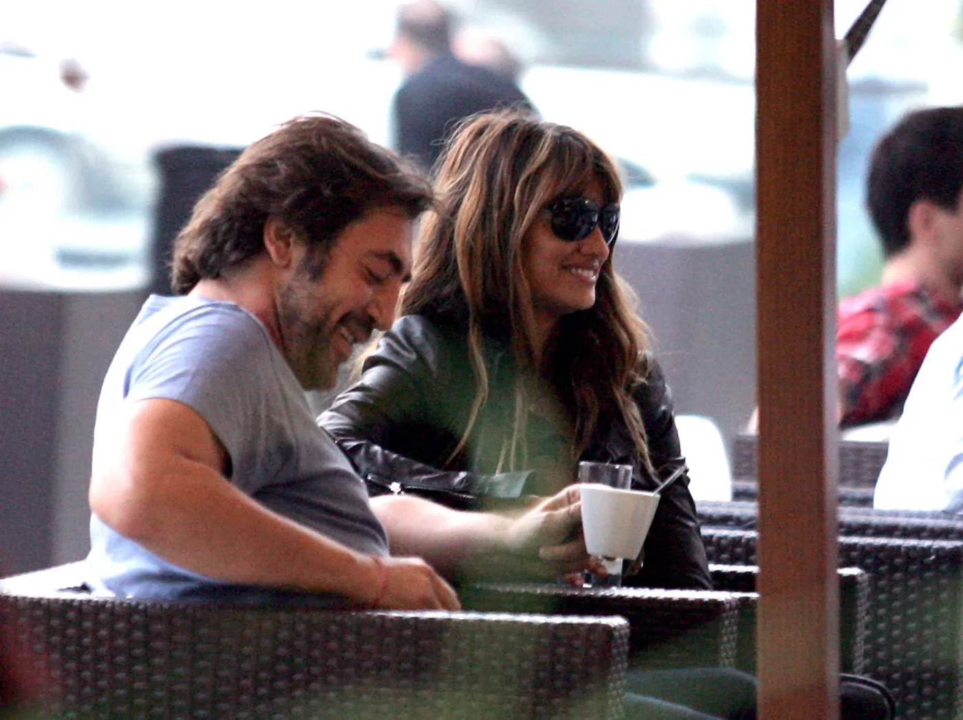 Javier Bardem i Penelope Cruz na kawce
