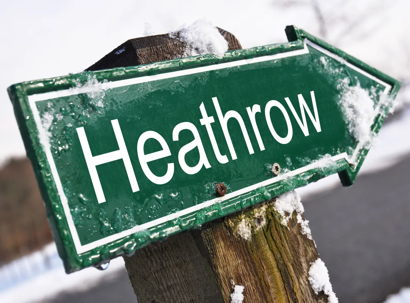 lotnisko airport heathrow zima snow winter