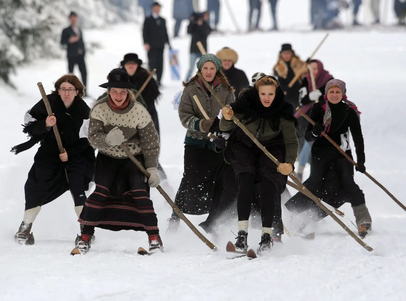 Tak to się kiedyś zjeżdżało na nartach