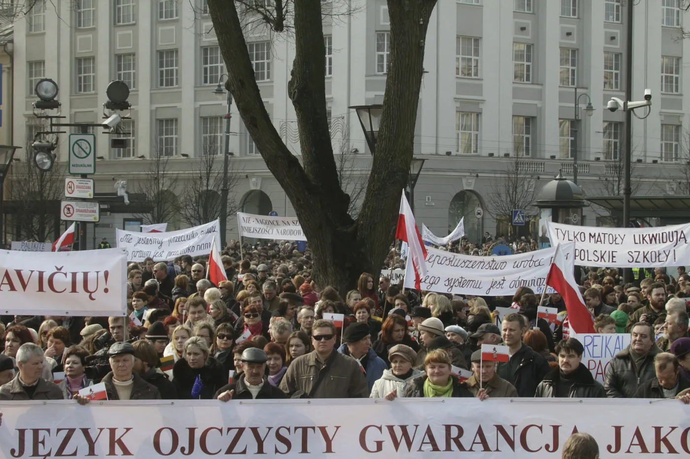 Demonstracja Polaków na Litwie