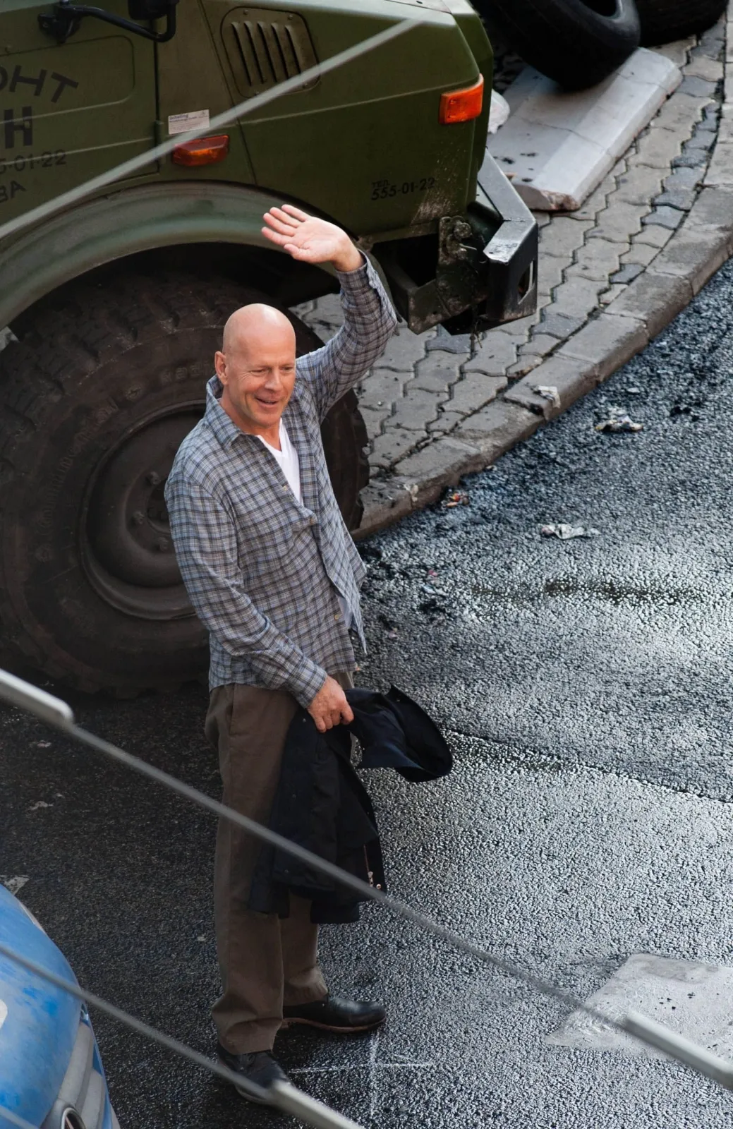 Bruce Willis na planie "Szklanej pułapki 5"