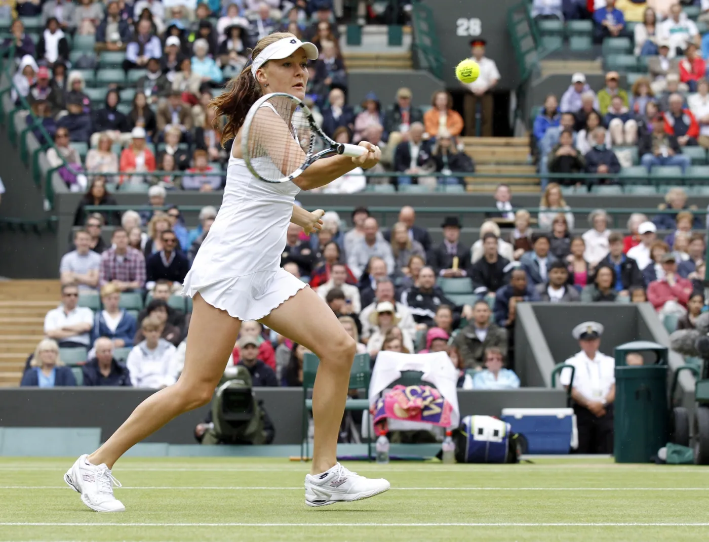 Agnieszka Radwańska w wygranym ćwierćfinale Wimbledonu z Marią Kirilenko