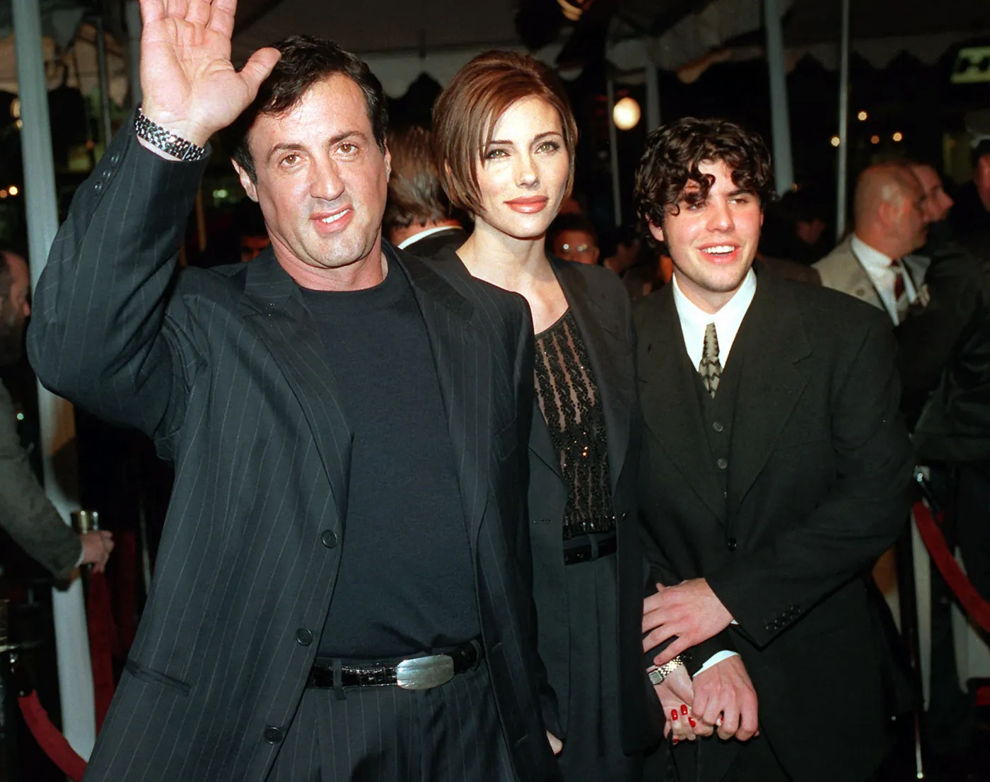 Sylvester Stallone z żoną i synem Sage'm