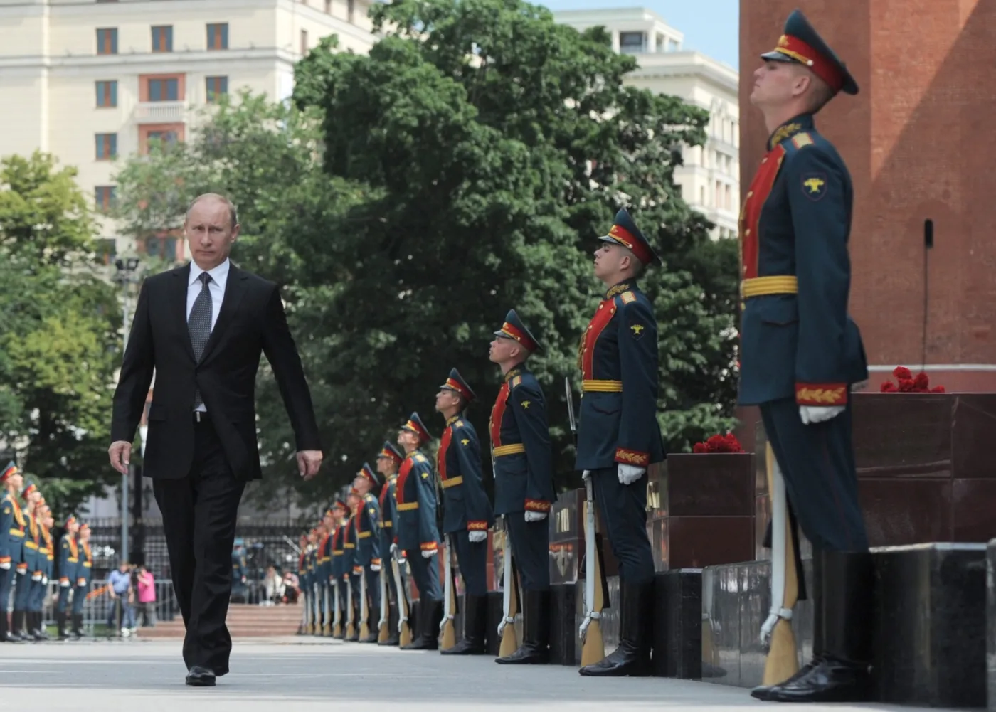 Prezydent Rosji Władimir Putin na uroczystości Dnia Pamięci w Moskwie