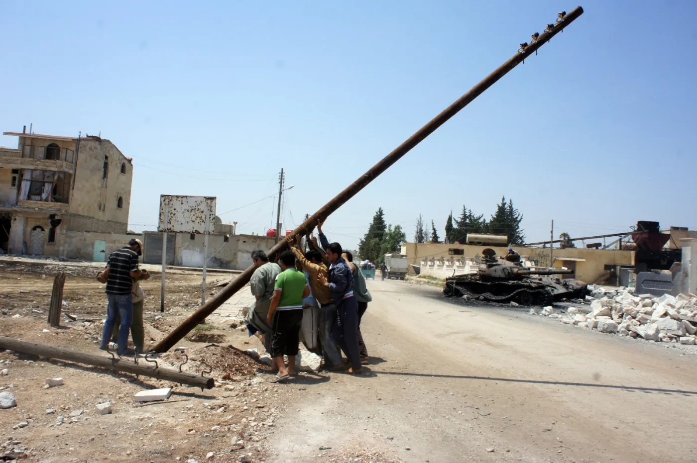 Okolice syryjskiego miasta Aleppo kontrolowane przez rebeliantów