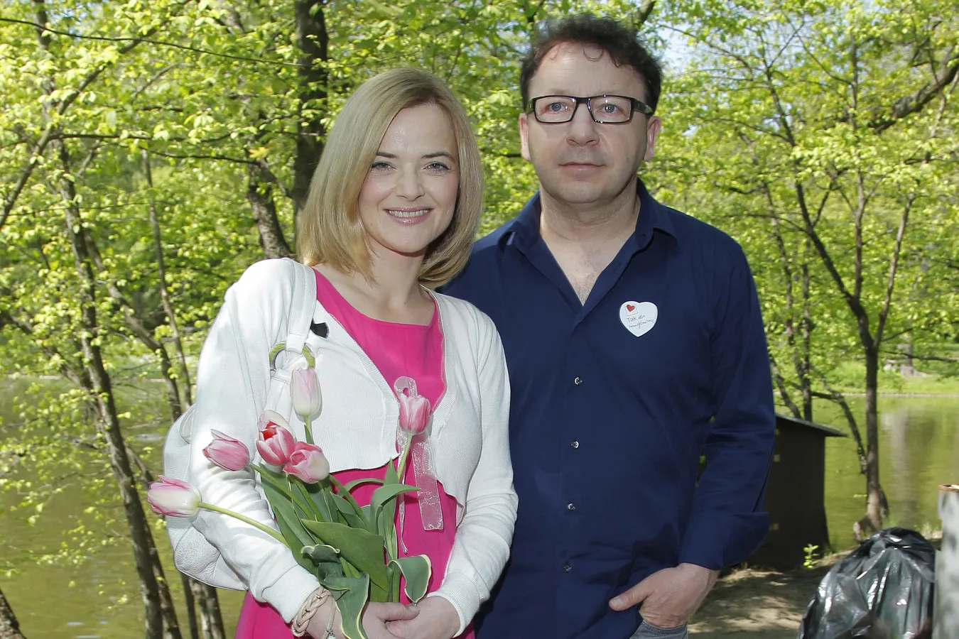 Zakochani Monika Richardson i Zbigniew Zamachowski u Anny Dymnej