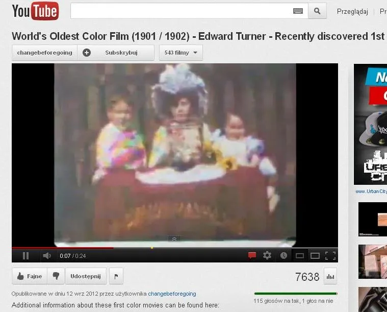 Pierwszy kolorowy film z 1902 roku