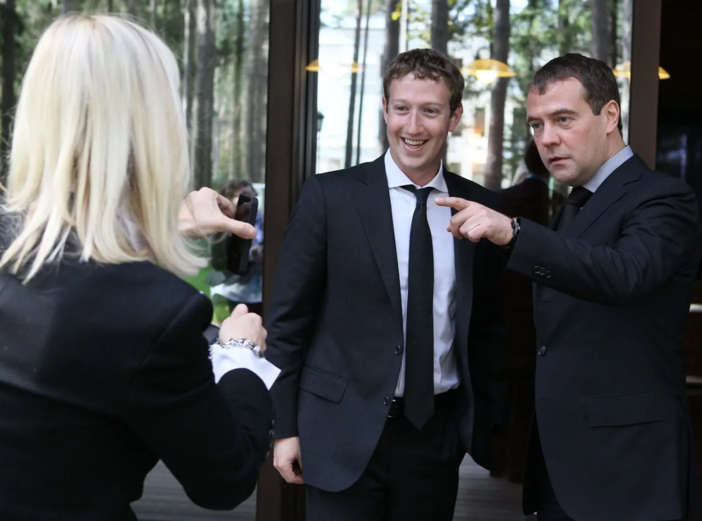 Mark Zuckerberg i Dmitrij Miedwiediew