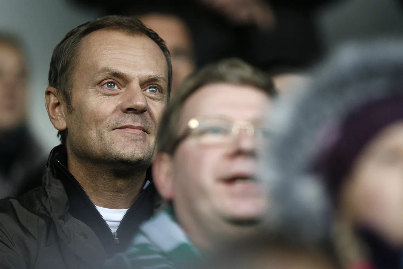 Donald Tusk i Ryszard Milewski na meczu Lechii Gdańsk