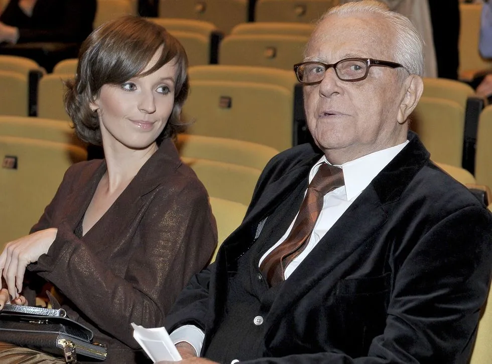 Andrzej Łapicki z żoną Kamilą