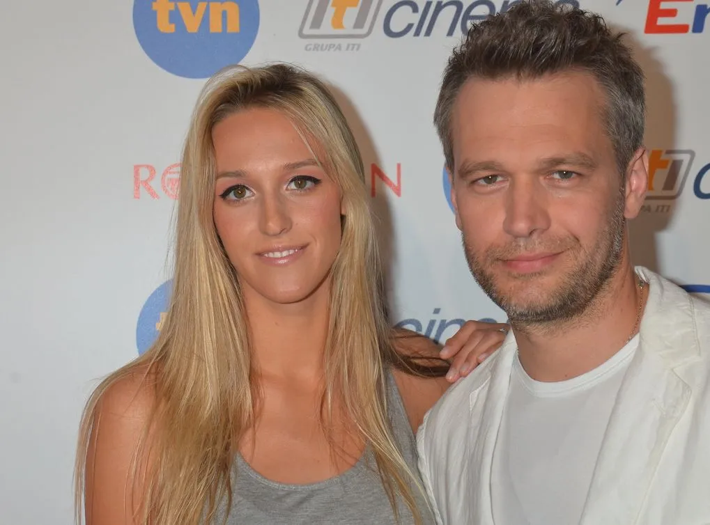 Michał Żebrowski z żoną Aleksandrą