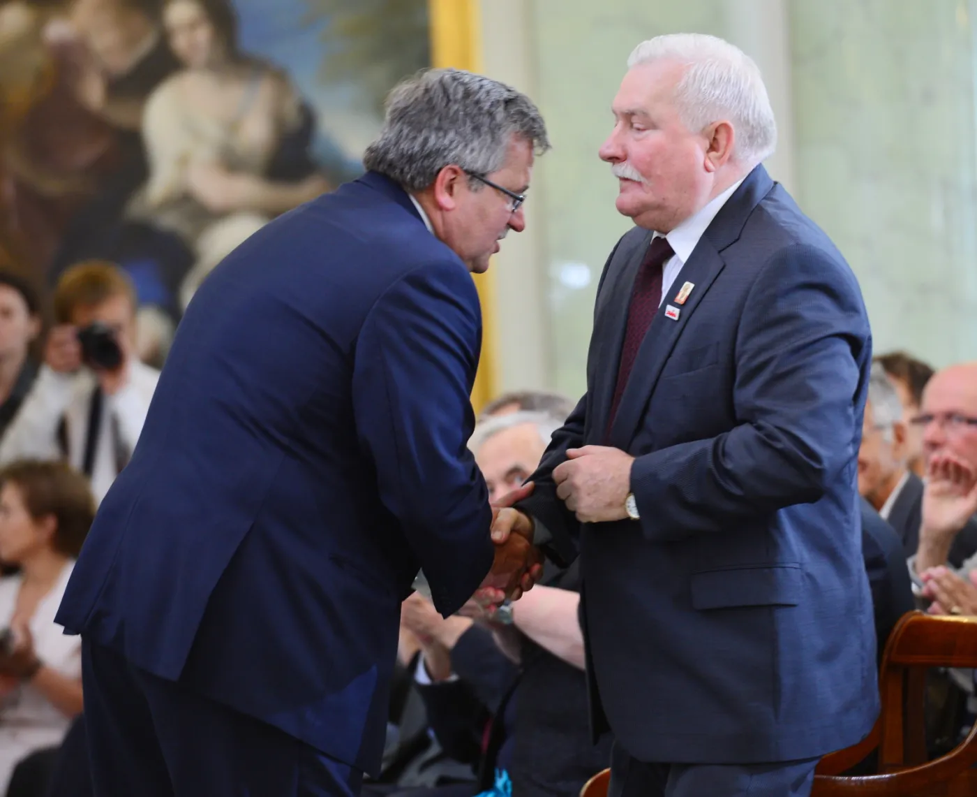 Bronisław Komorowski i Lech Wałęsa