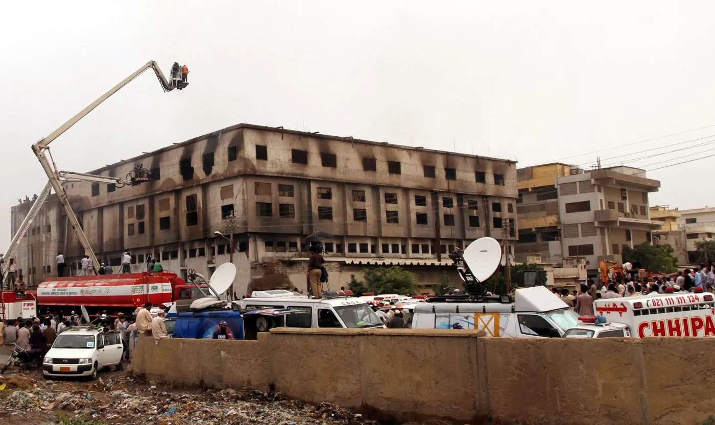 Pożar w pakistańskiej szwalni