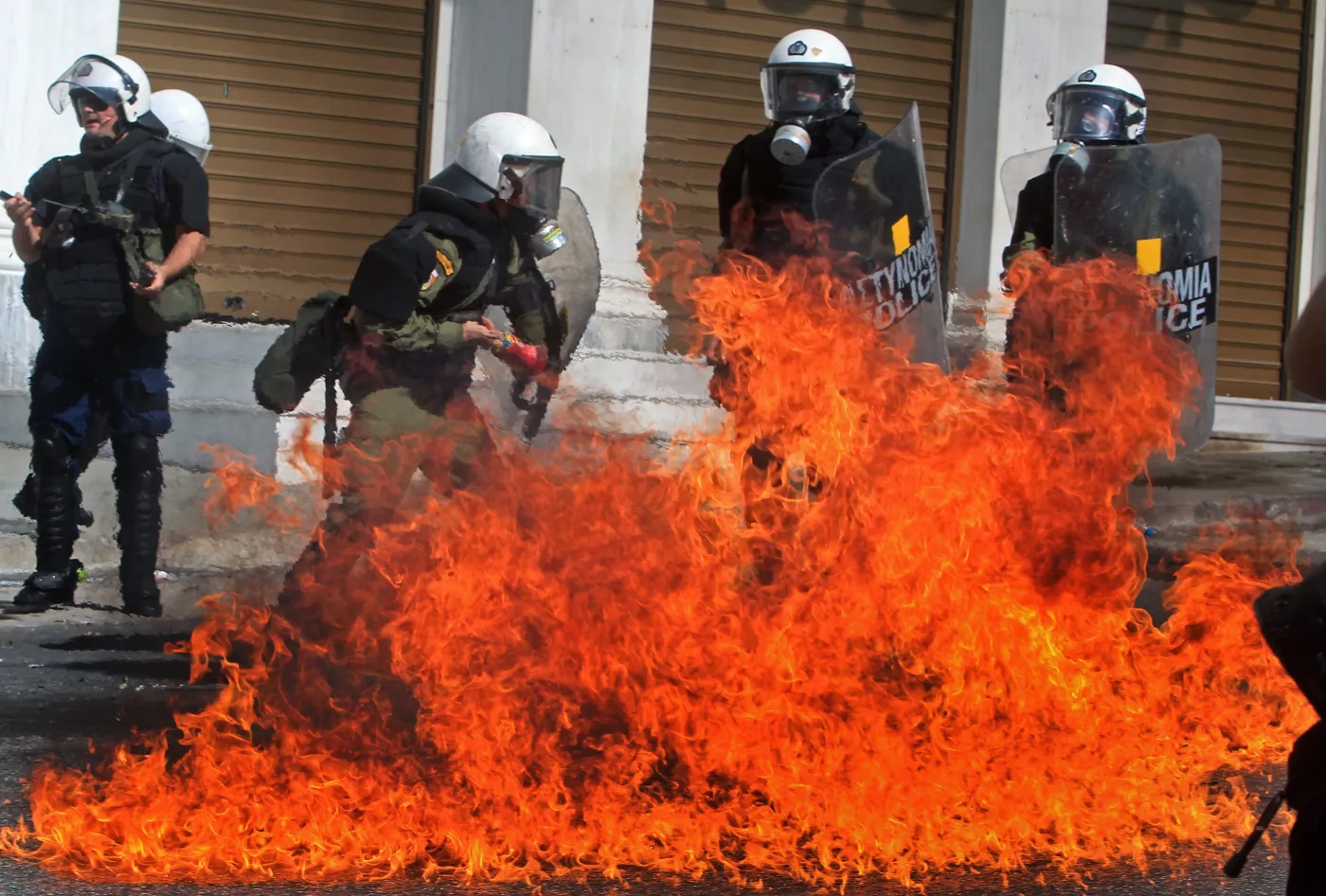 Protest w Atenach 18 października