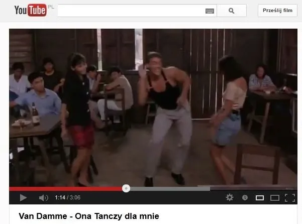 Van Damme pląsa do "Ona tańczy dla mnie"