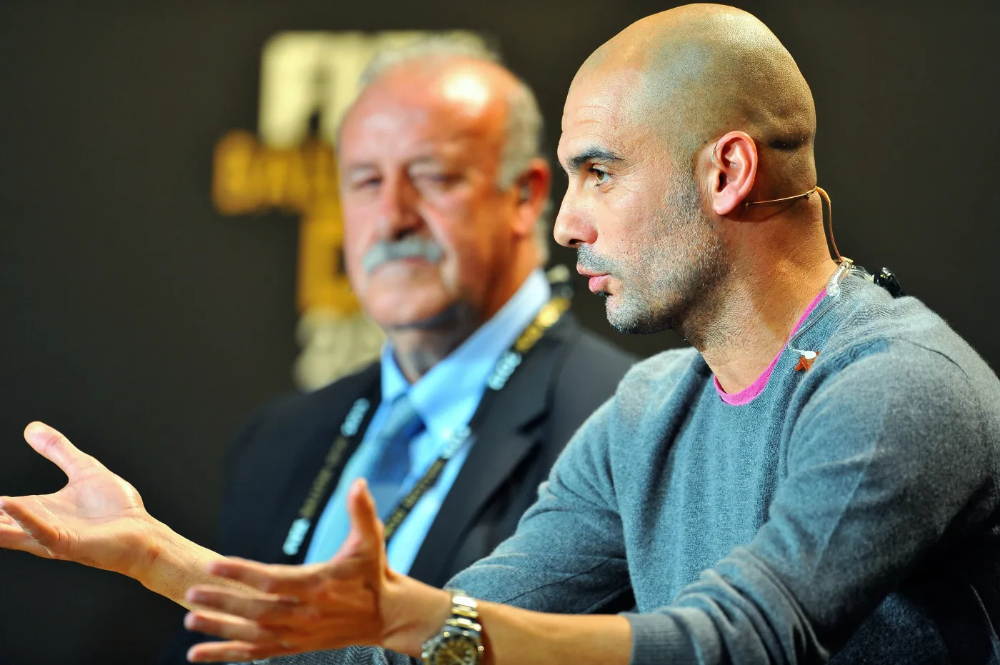 Pep Guardiola i Vincente del Bosque