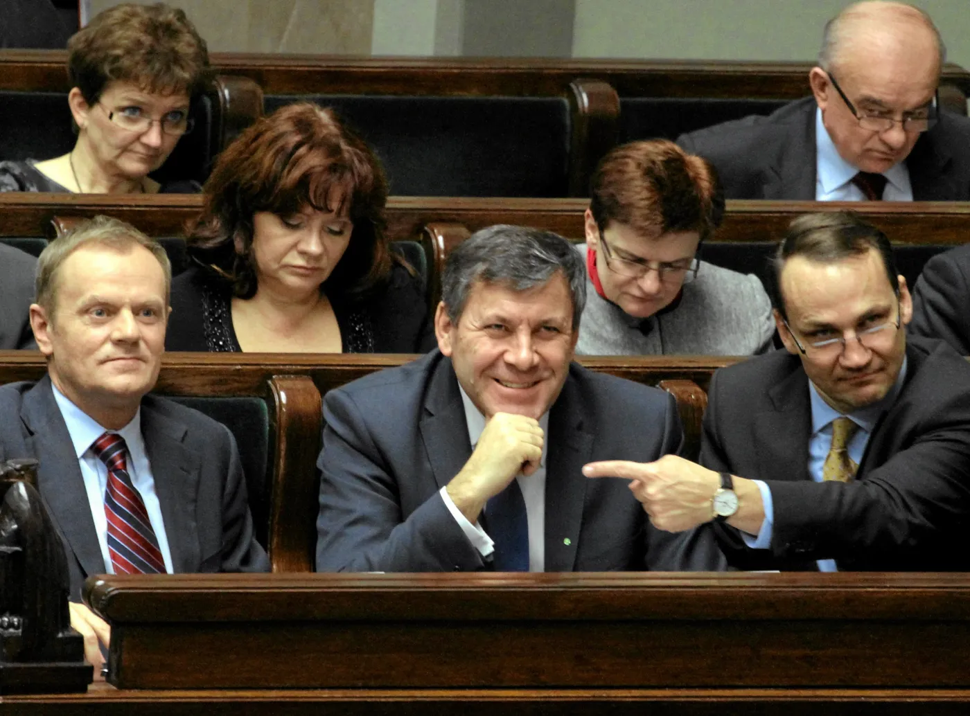 Dondald Tusk, Janusz Piechociński i Radosław Sikorski