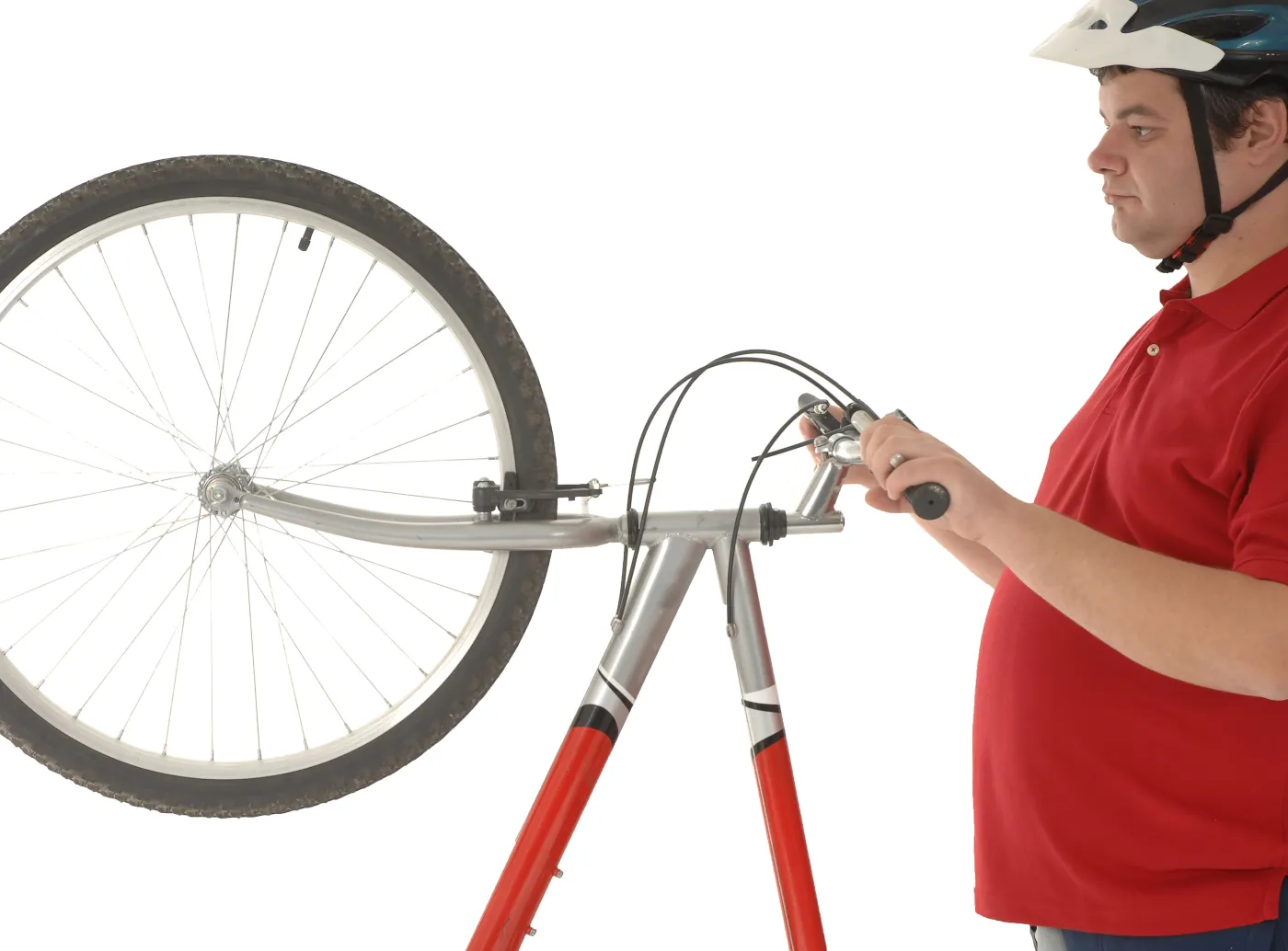 mężczyzna na rowerze rower sport trening