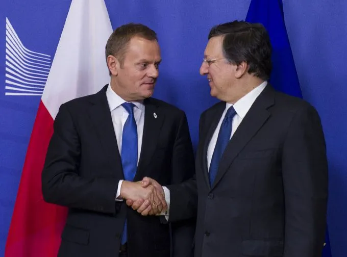 Premier Donald Tusk i Jose Manuel Barroso, przewodniczący Komisji Europejskiej