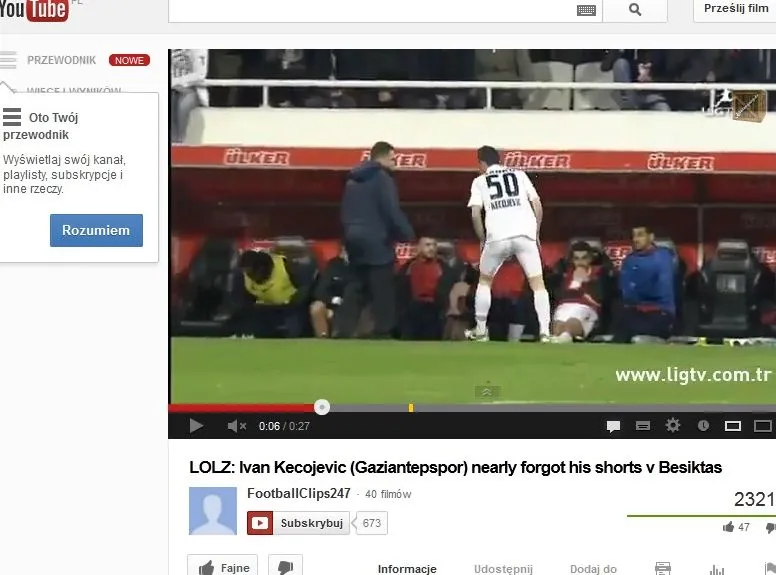 Ivan Kecojevic zapomniał spodenek