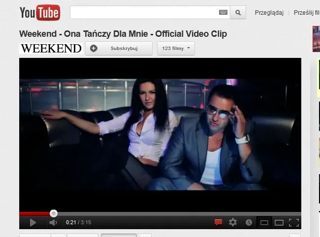 kadr z teledysku zespołu Weekend