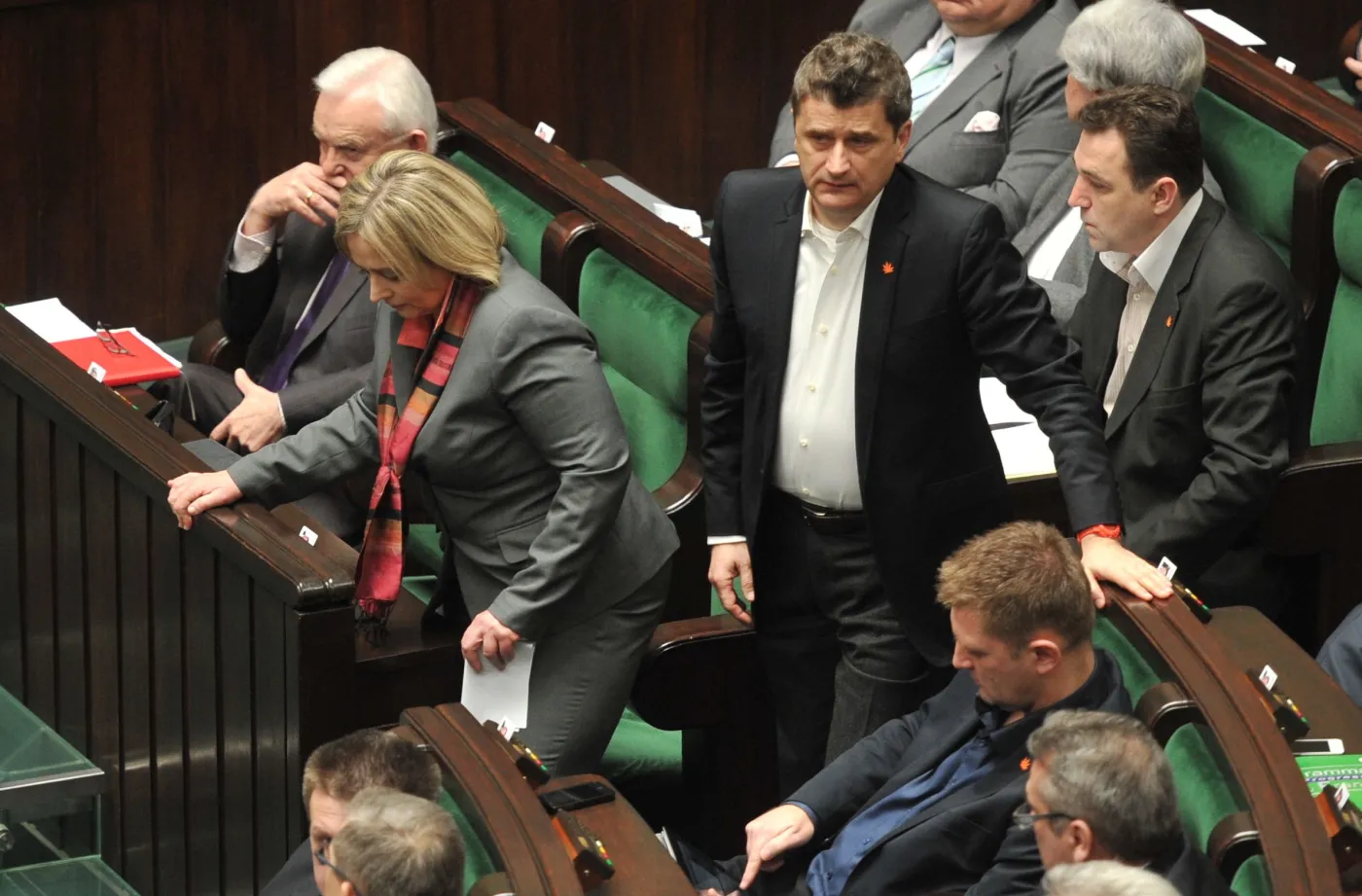 Janusz Palikot, Leszek Miller i Wanda Nowicka w Sejmie