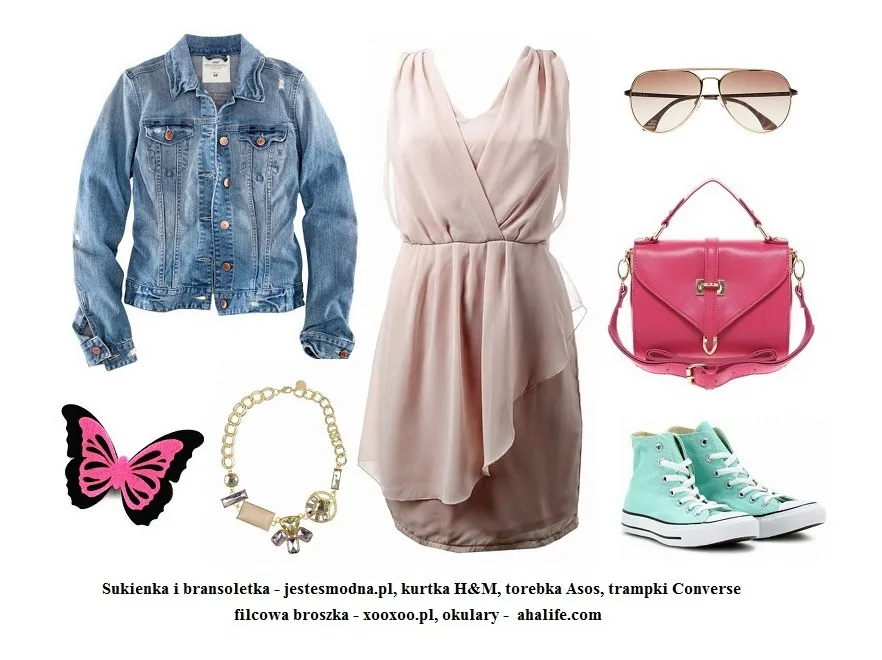 Pastelowa sukienka na trzy sposoby