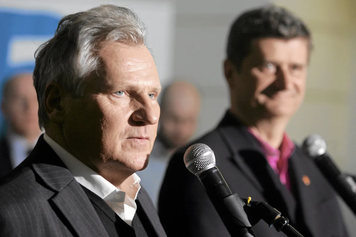 Aleksander Kwaśniewski i Janusz Palikot