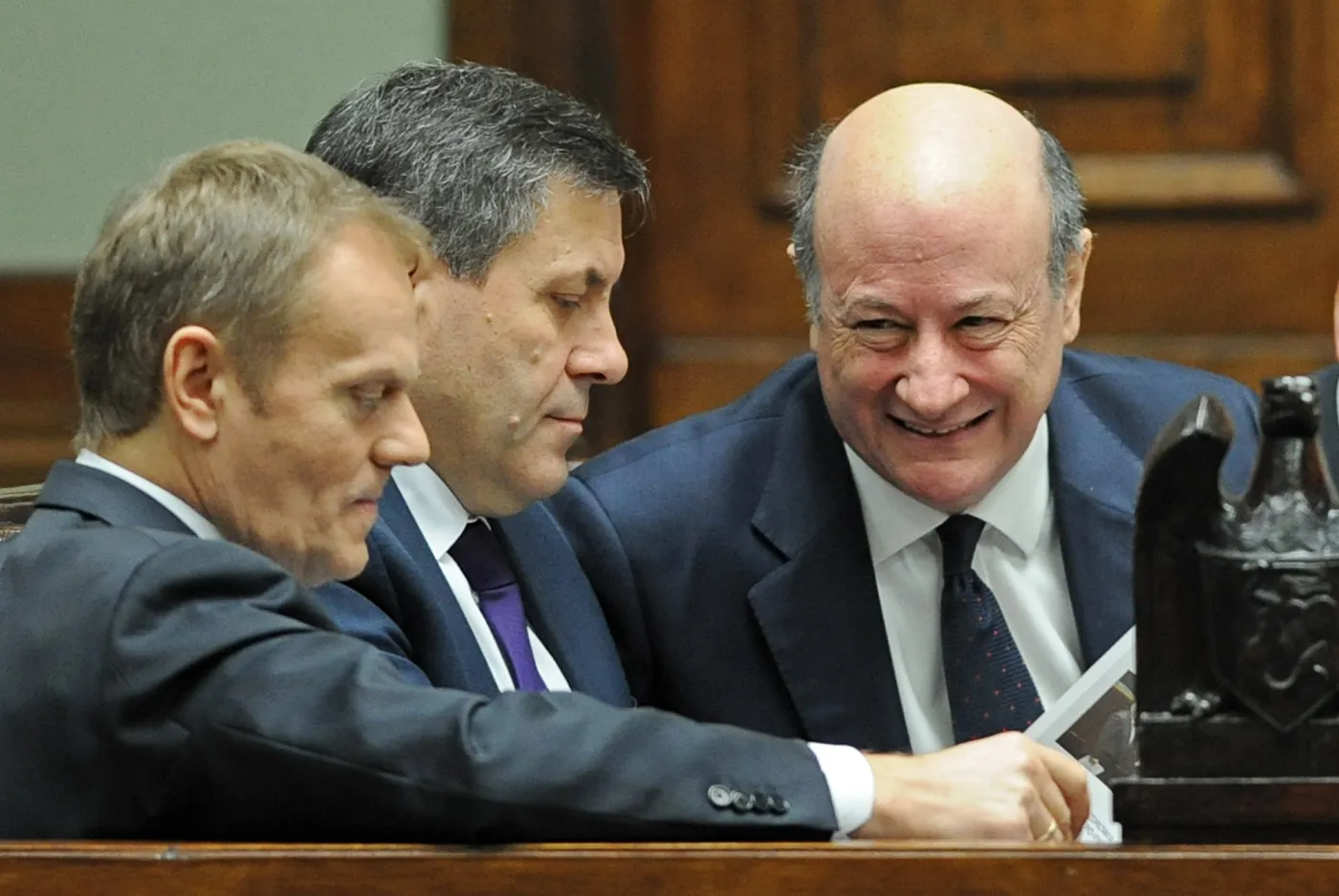Donald Tusk, Janusz Piechociński i Jacek Rostowski