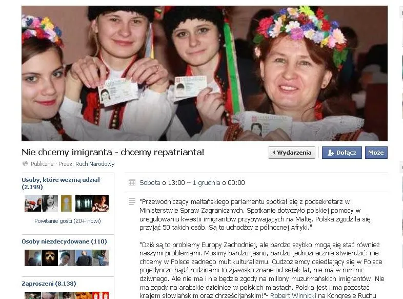 Strona wydarzenia na Facebooku