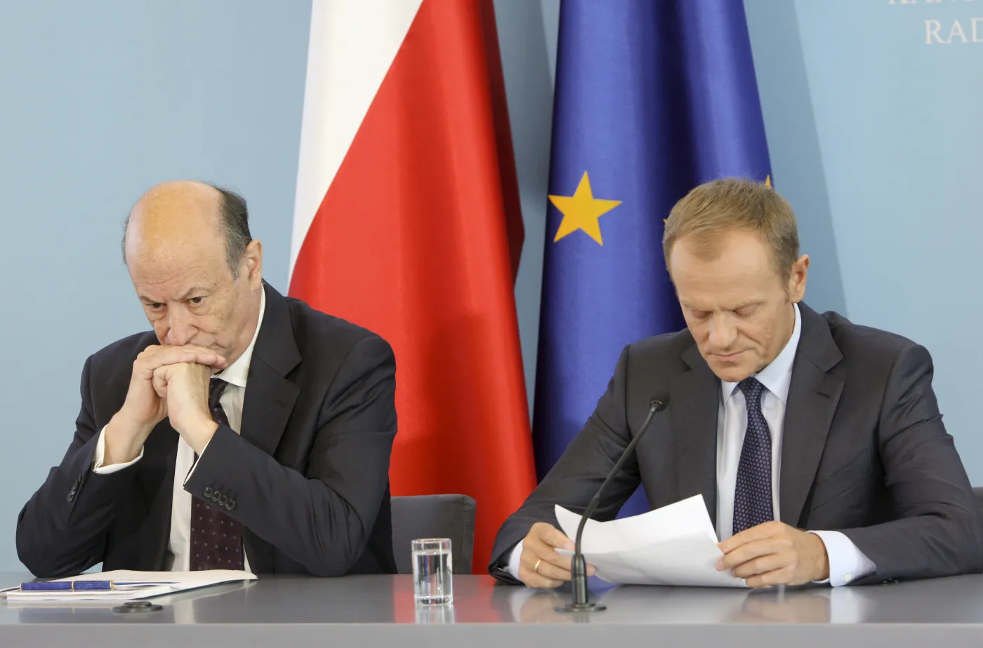 Minister finansów Jacek Rostowski i premier Donald Tusk