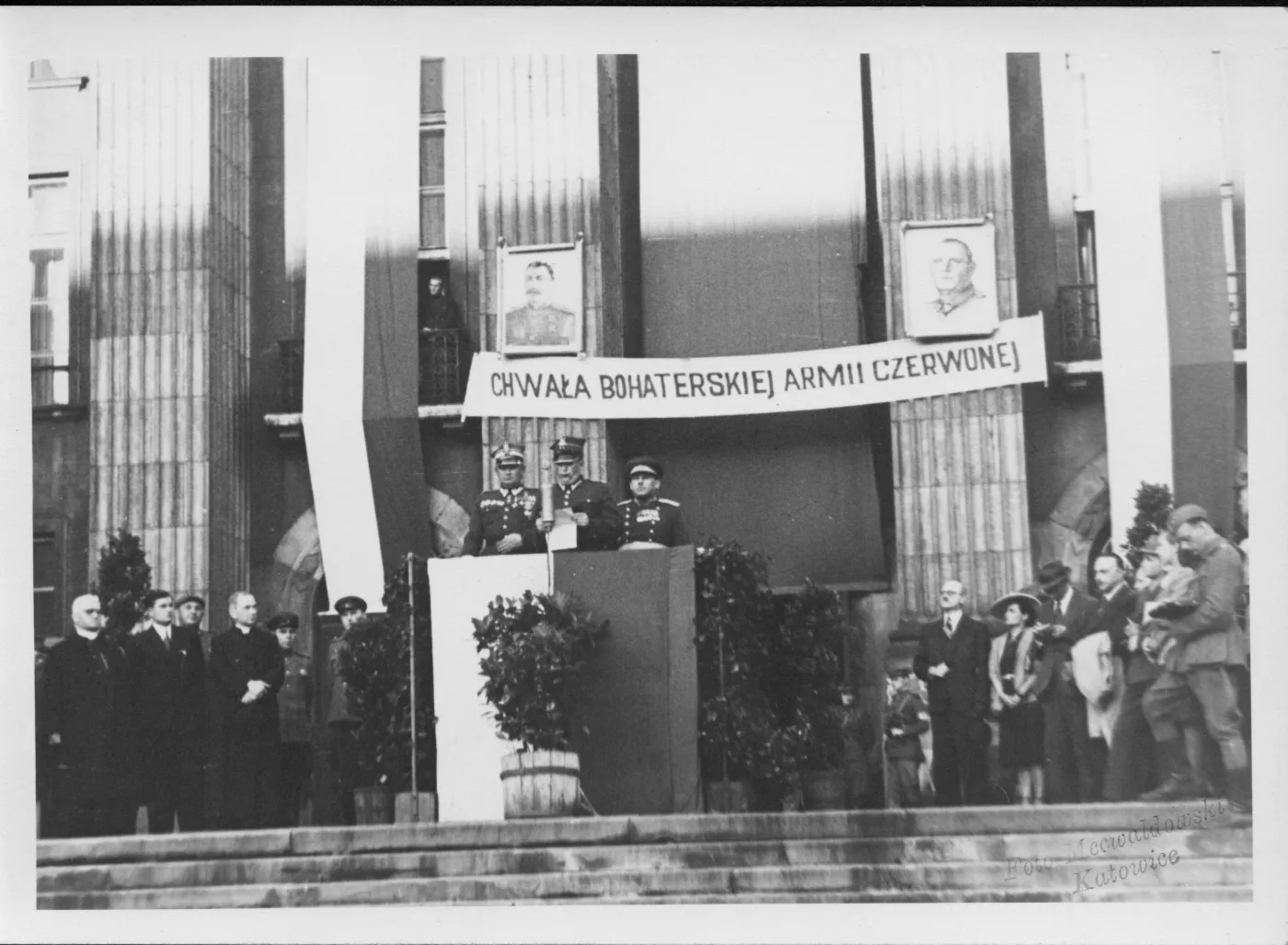  Uroczystość z okazji wyzwolenia Katowic, 4 lutego 1945 r. (ze zbiorów MHK)
