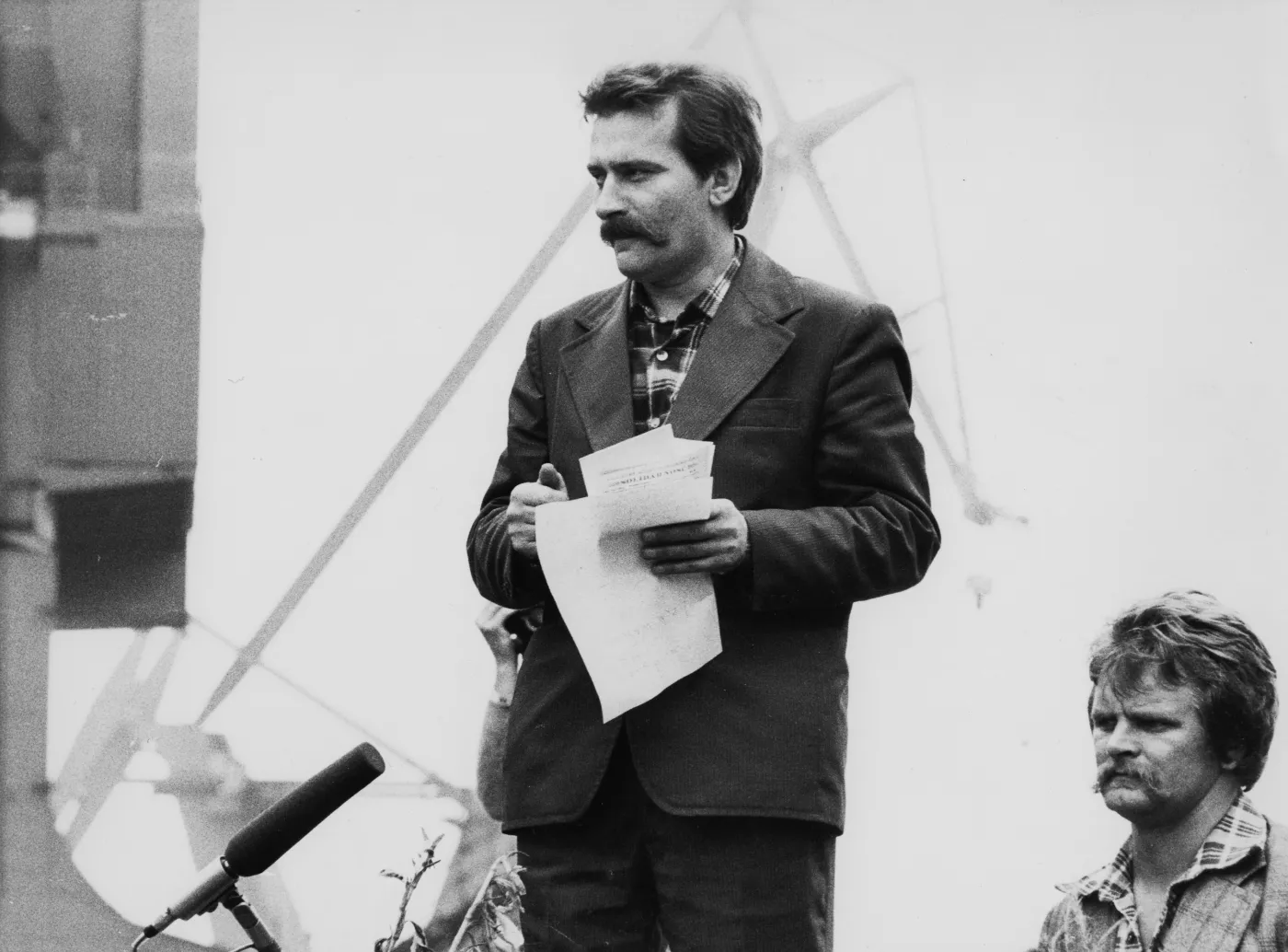 1980 rok - Lech Wałęsa w Stoczni Gdańskiej
