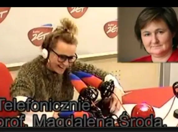 Monika Olejnik w studio Radia Zet