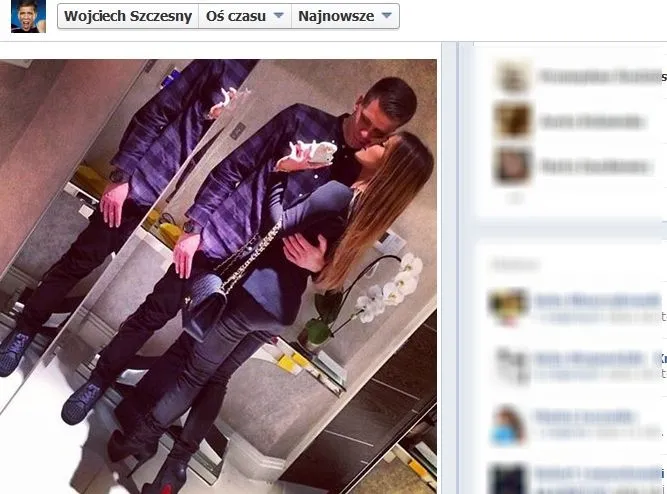 Wojciech Szczęsny i Marina Łuczenko