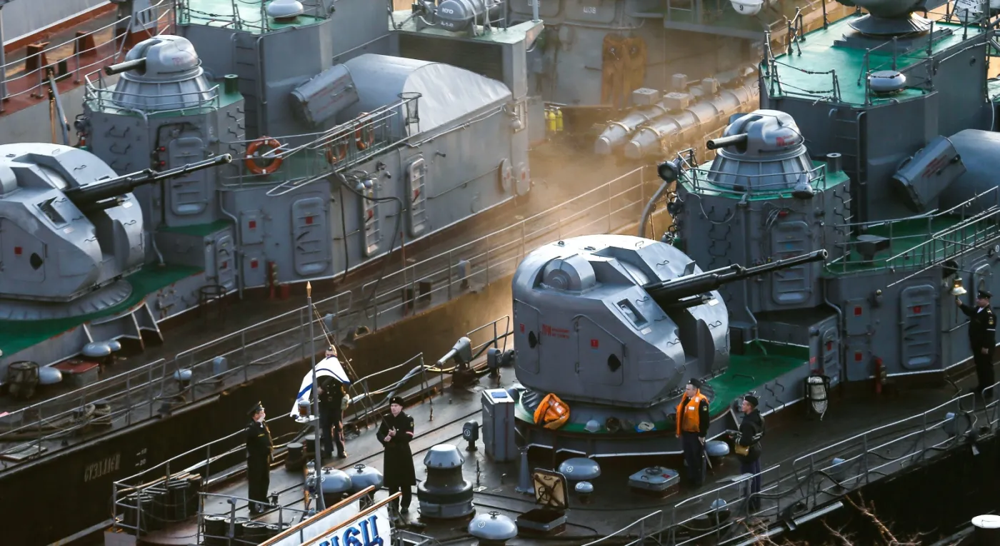 Rosyjskie okręty marynarki w Sewastopolu