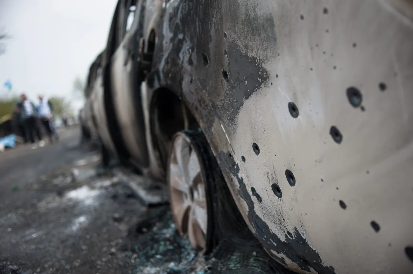 Słowiańsk wschodnia Ukraina strzelanina