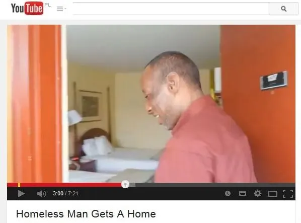 bezdomny mężczyzna dostał dom
