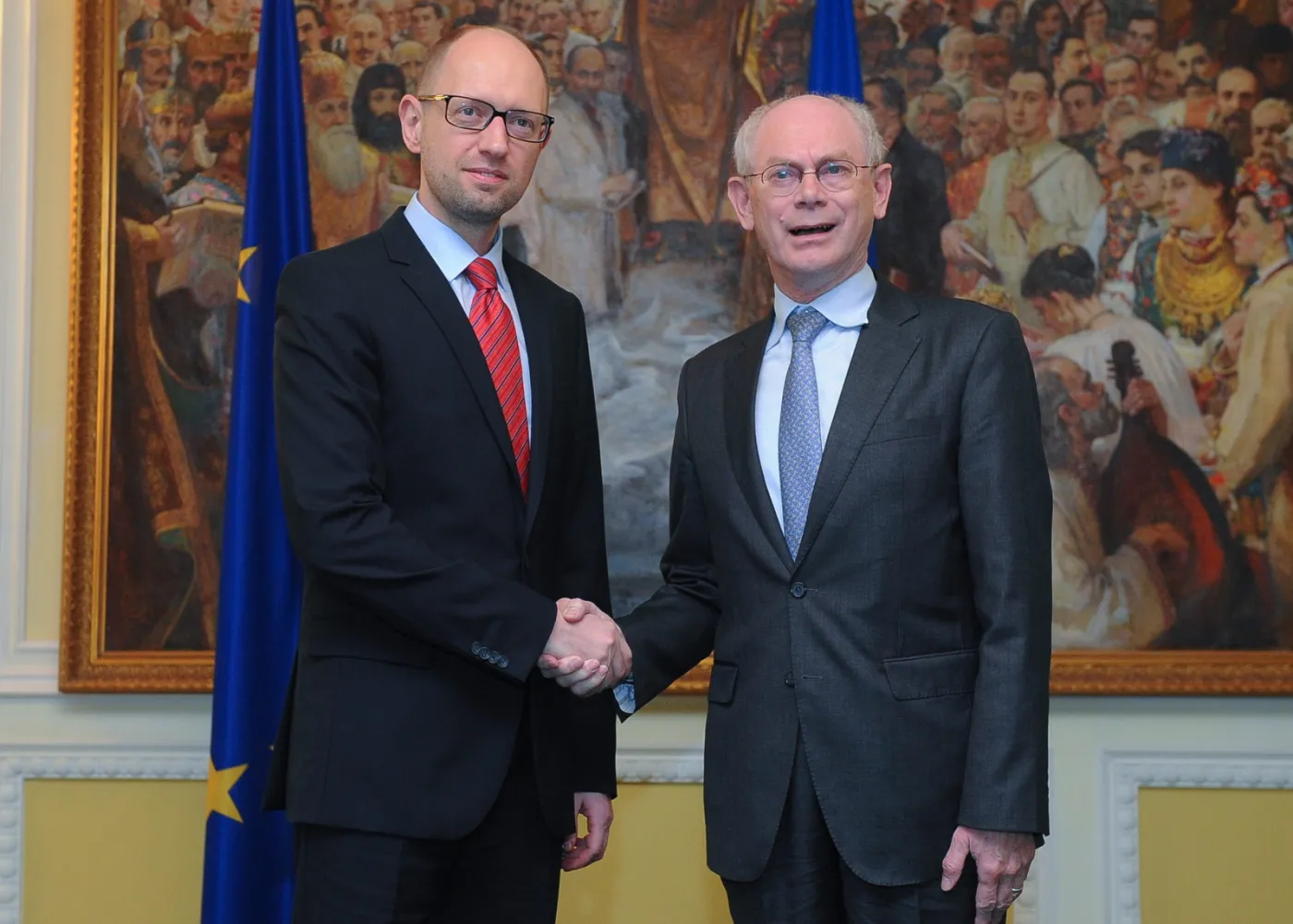 Arsenij Jaceniuk i Herman Van Rompuy