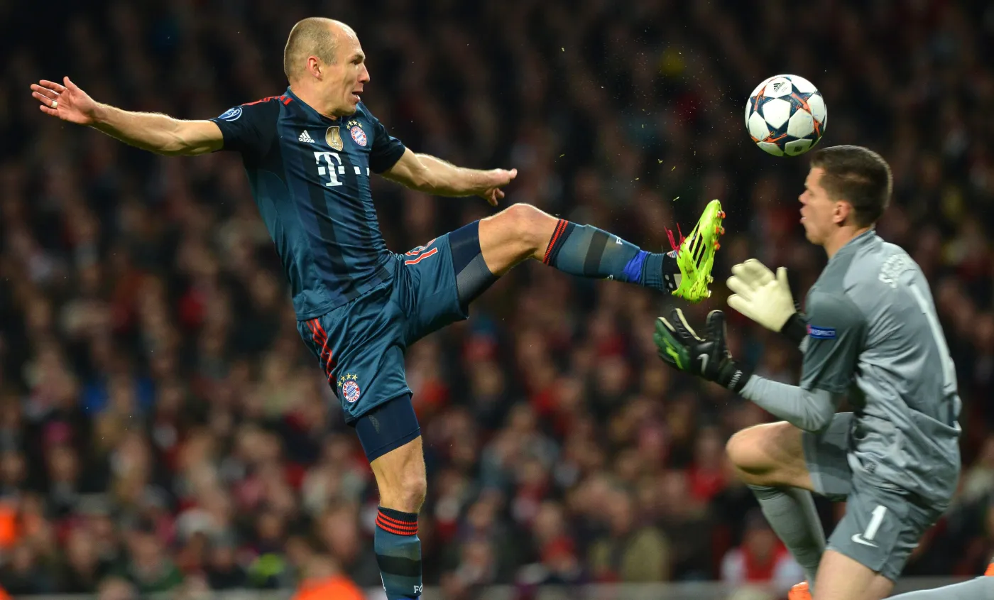Arjen Robben i Wojciech Szczęsny