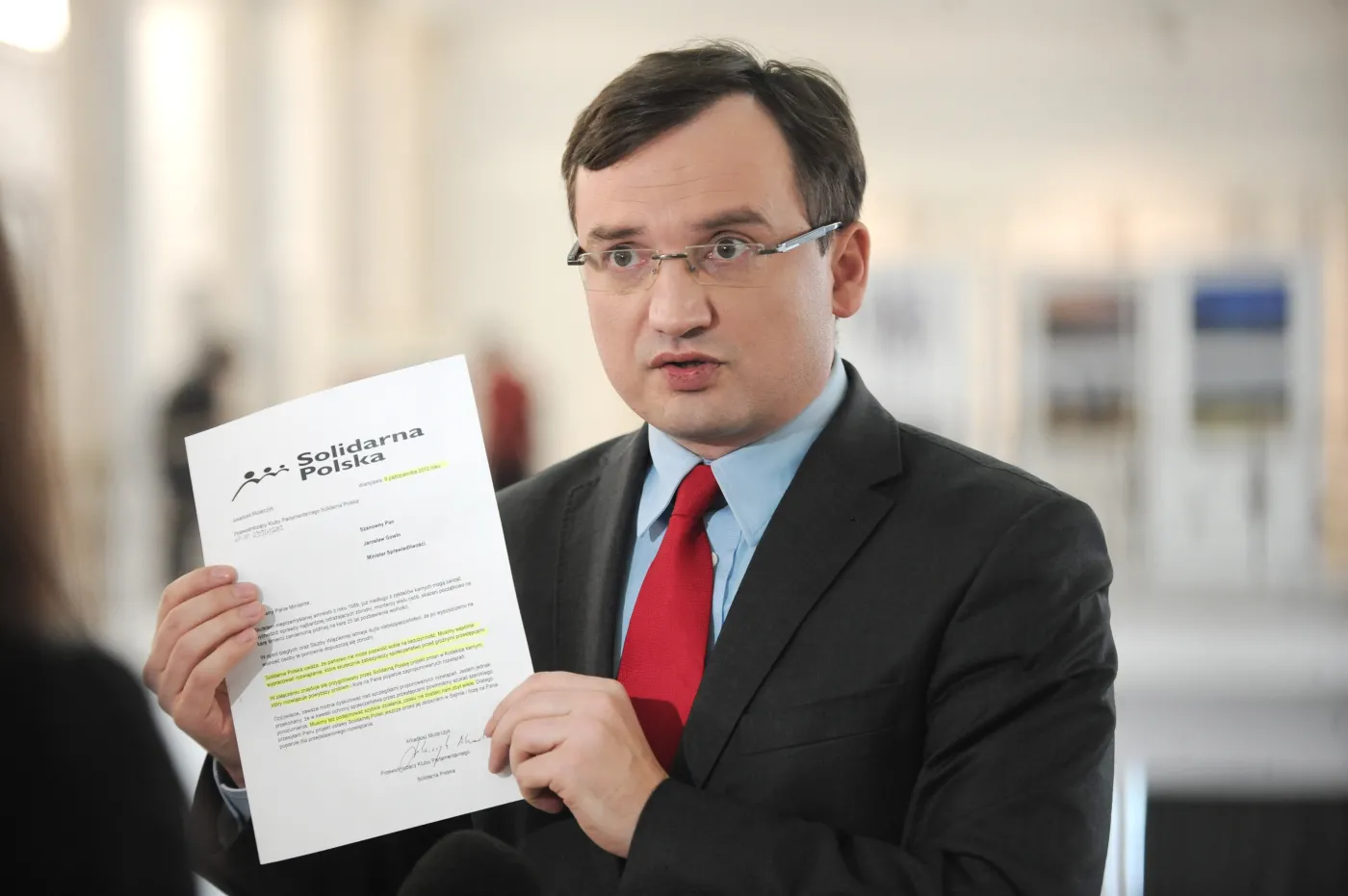 Lider Solidarnej Polski Zbigniew Ziobro