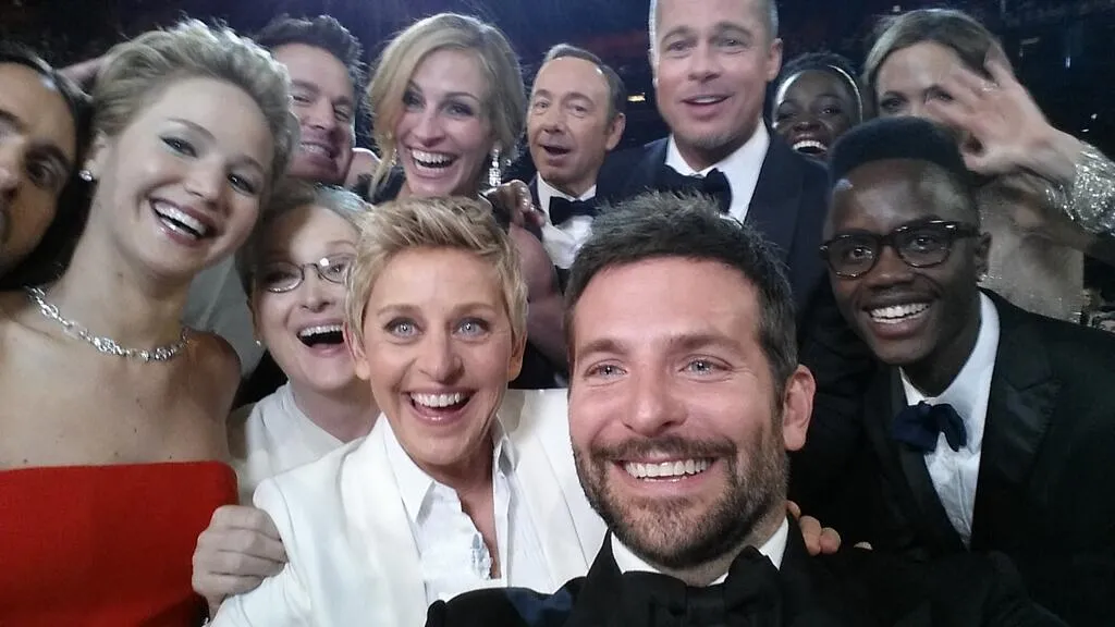 Zdjęcie z gali Oscarów zrobione przez Ellen DeGeneres