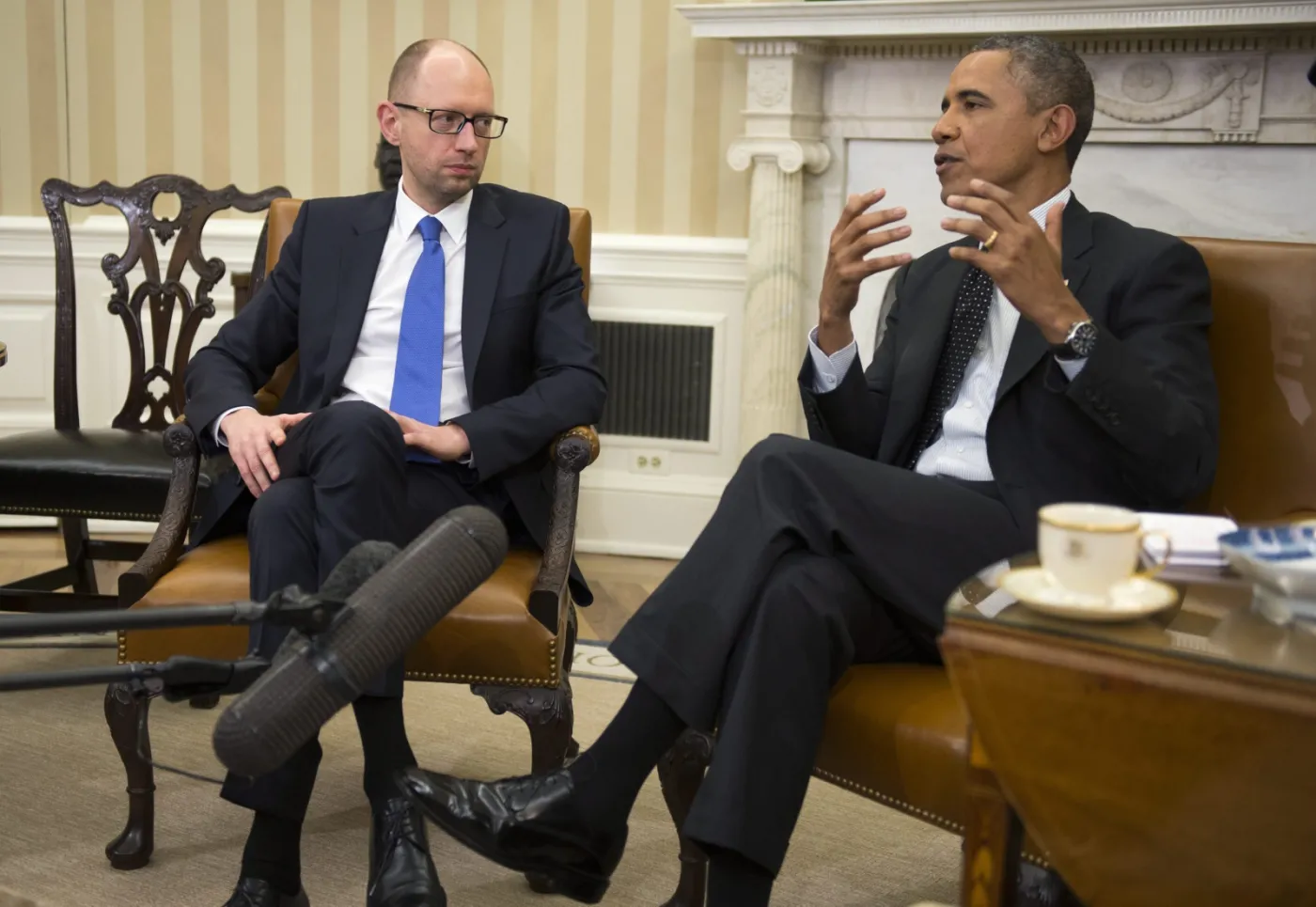 Arsenij Jaceniuk i Barack Obama