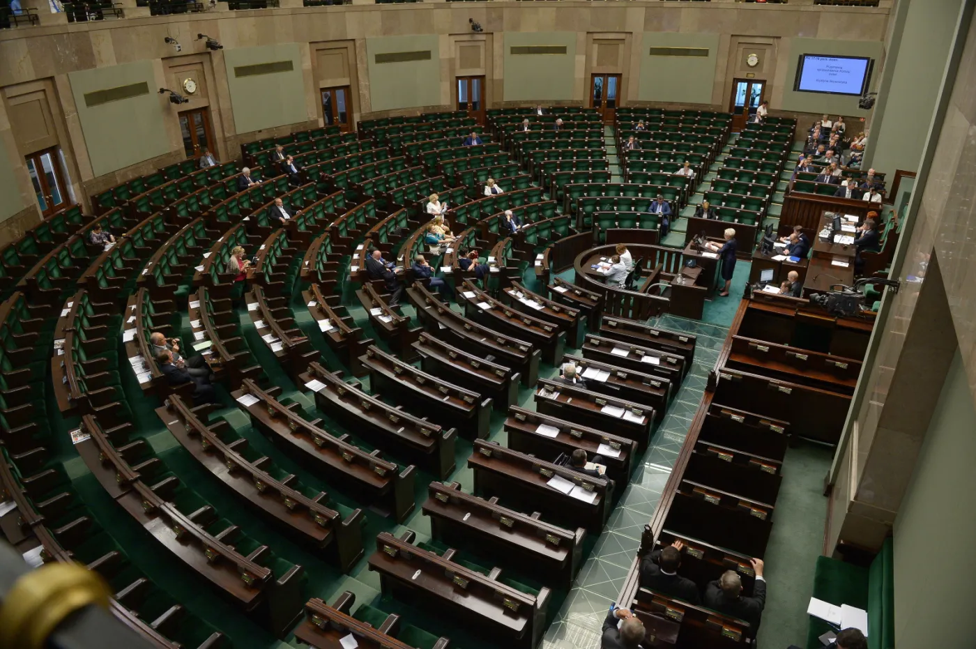  Sala plenarna podczas posiedzenia Sejmu